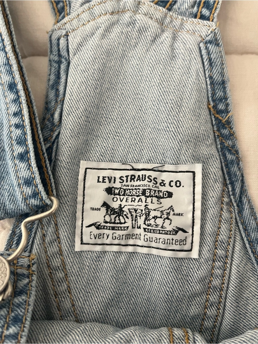 Women’s Levi's Light Blue Denim Short Overalls - Picture 3 of 11